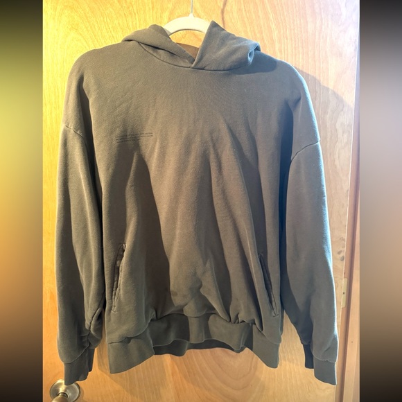 Pangaia Tops - Pangaia Olive Green Sweatshirt Relaxed Fit Cotton